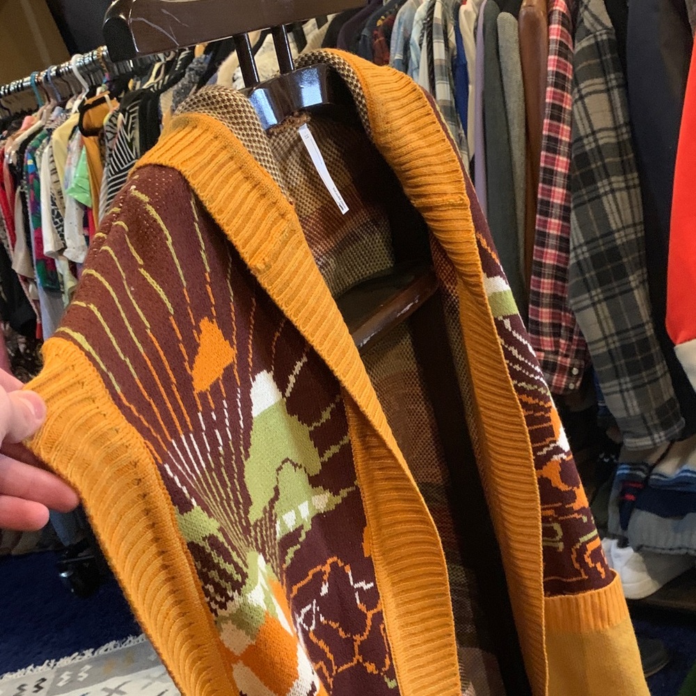 Colorful Open Front Cardigan - Picture 3 of 7